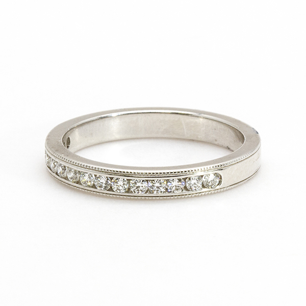 18K Diamond Partway Band Ring